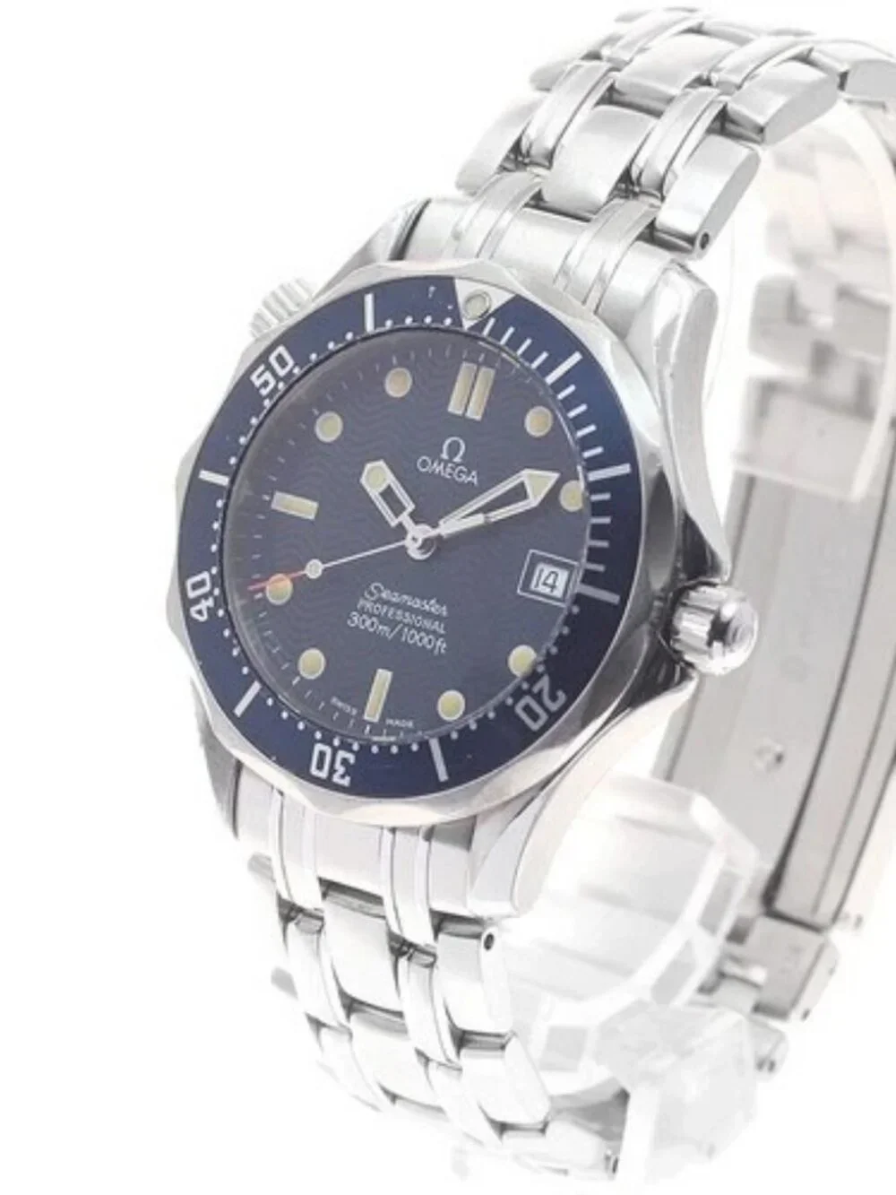 OMEGA Seamaster300 2561.80 Date Navy Dial Quartz Boy's Watch_961334